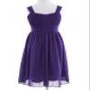 Daenrui Kids Girls Sleeveless Pleated Chiffon Flower Girl Wedding Bridesmaid Formal Party Dress Purple 10 Years view 4
