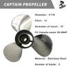 Boatman 9 7/8x13 Outboard Motor Propeller Stainless Steel fit Yamaha Boat Engines 20-30 Hp,10 Spline Tooth,RH,OEM NO.664-45949-02-EL view 4