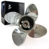 Boatman 9.9x9 Outboard Motor Propeller Stainless Steel fit Yamaha Boat Engines 20-30 Hp,10 Spline Tooth,RH,4 Blade view 1