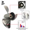 Boatman 13 7/8x21 Outboard Motor Propeller Stainless Steel fit Yamaha Boat Engines 50-130 Hp,15 Spline Tooth,RH view 3