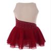 Agoky Big Girls' Kids Sparkly Ice Figure Skating Roller Skating Dress Gymnastic Tutu Skirted Leotard Costume Red 9-10 view 2