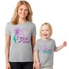 Mother's Day I Made A Wish I Came True Mom and Me Toddler Girl T-Shirt Athletic Heather view 2