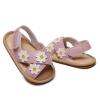 Infant Baby Girls Sandals with Flower Premium Soft Rubber Sole Anti-Slip Summer Toddler Flats First Walkers Shoes (Pink, 6-12Months) view 4