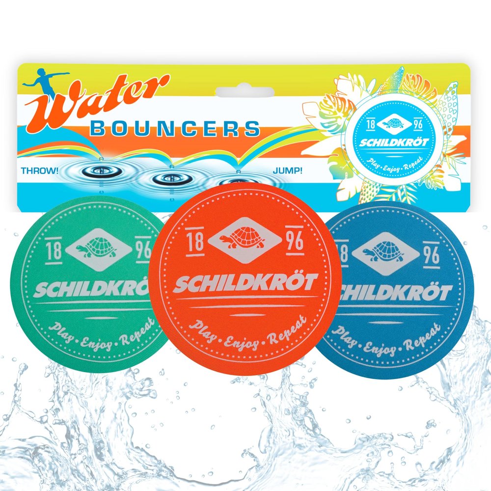 Schildkrt Water Bouncers in Neoprene, 3 Cushions, Silicone Padded, Bouncing on the Water Surface, Diameter 55 mm, Great Fun for the Pool and the Sea, 970297 Unisex Adult