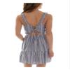 BCX DRESS Womens Blue Stretch Cut Out Tie Ruffled-Hem Striped Sleeveless Sweetheart Neckline Short Fit + Flare Dress S view 2