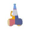 Unfinished Wood for Crafts - Megaphone with Pom Poms - Large & Small - Pick Size - Unfinished Wood Cutout Shapes Sports Cheerleader Cheer Leading Team - Various Size, 1/8 Inch Thickness, 1 Pcs view 3