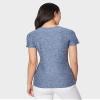 32 DEGREEES Womens Cool Fitted T-Shirt | Lightweight| Quick Dry | Fitted, Xenon Blue Space Dye, XX-Large view 4