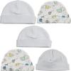 Bambini LS-0416 Boys Baby Cap - Blue White & Print - One Size - 5 per Pack view 1
