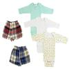 Bambini CS-0221S Infant Boys Long Sleeve One Piece & Boxer Shorts White & Yellow - Small - 5 per Pack view 1