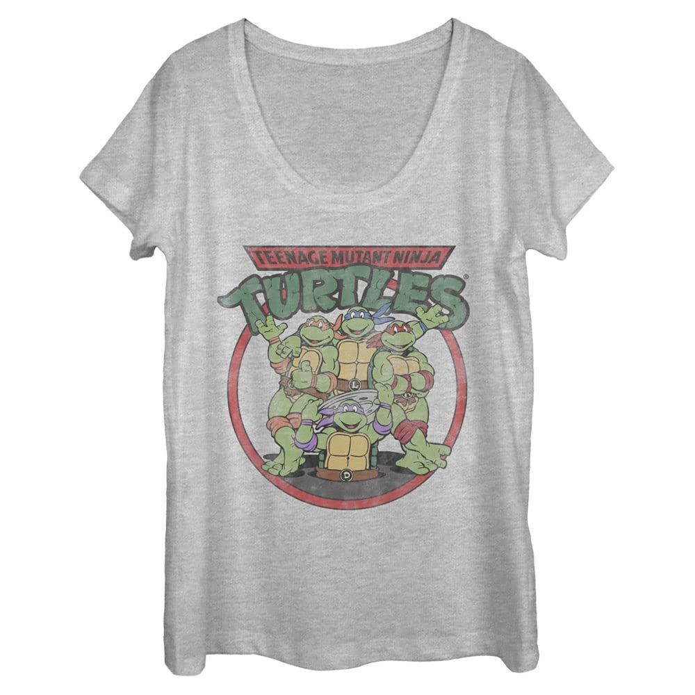 Nickelodeon Teenage Mutant Ninja Turtles Group Shot Women's Short Sleeve Tee Shirt