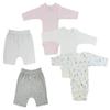 Bambini CS-0390L Infant Girls Long Sleeve One Piece & Pants White & Grey - Large - 5 per Pack view 1