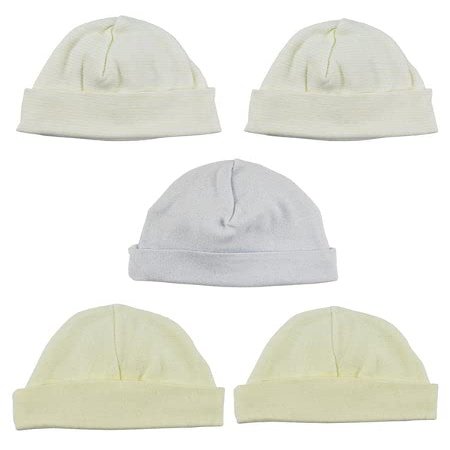 Bambini LS-0383 Boys Baby Cap Blue & Yellow - One Size - 5 per Pack