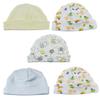 Bambini LS-0505 Boys Baby Caps - Blue White Yellow & Print - One Size - 5 per Pack view 1
