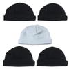 Bambini LS-0471 Boys Baby Caps Blue & Black - One Size - 5 per Pack view 1