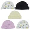 Bambini LS-0332 Girls Baby Cap - Pink White Black & Yellow - One Size - 5 per Pack view 1