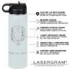 LaserGram Personalized Water Bottle, Tyrannosaurus Rex Dinosaur, Stainless Steel Double Wall Vacuum Insulated with Flip Top Straw, Custom Engraved Gift (20oz / 590ml Light Blue) view 3