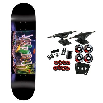 Enjoi Skateboard Complete Rojo Bag of Suck Black 8.5" x 31.95"