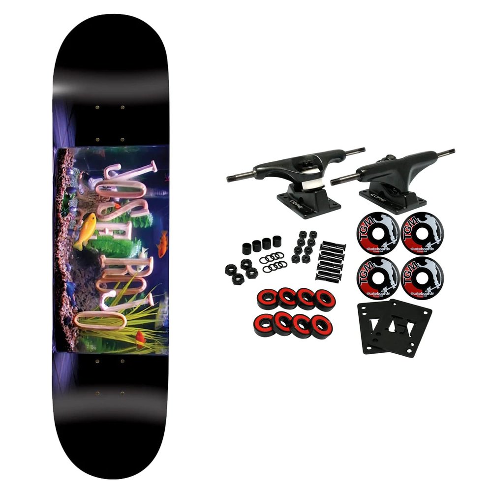 Enjoi Skateboard Complete Rojo Bag of Suck Black 8.5" x 31.95"