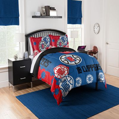Northwest NBA Los Angeles Clippers Unisex-Adult Comforter and Sham Set, Full/Queen, Hexagon