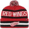 '47 NHL Bering Cuffed Knit Pom Beanie Hat, Adult (Detroit Red Wings), One Size view 1