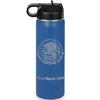 LaserGram Personalized Water Bottle, Flag of Mexico, Stainless Steel Double Wall Vacuum Insulated with Flip Top Straw, Custom Engraved Gift (20oz / 590ml Dark Blue) view 1