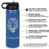 LaserGram Personalized Water Bottle, Flag of Mexico, Stainless Steel Double Wall Vacuum Insulated with Flip Top Straw, Custom Engraved Gift (20oz / 590ml Dark Blue) view 3