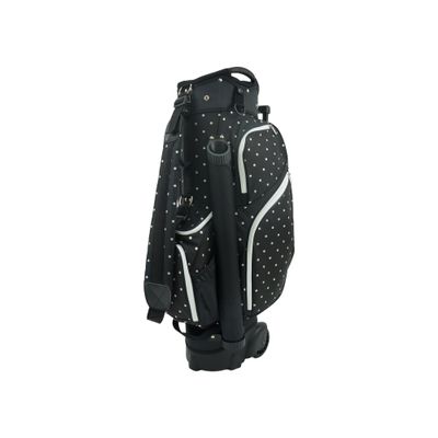 RJ Sports Carter 14 Way Divider Top Transport Golf Cart Bag with Wheels/Handle (Polka Dot)