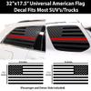 BOGAR TECH DESIGNS Precut Universal American Flag Rear Quarter Window Decal Sticker fits Most SUV and Trucks, Matte Thin Red Line view 4