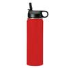 LaserGram Personalized Water Bottle, Horse, Stainless Steel Double Wall Vacuum Insulated with Flip Top Straw, Custom Engraved Gift (20oz / 590ml Red) view 2