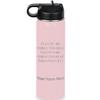 LaserGram Personalized Water Bottle, Bible Verse Philippians 4-13, Stainless Steel Double Wall Vacuum Insulated with Flip Top Straw, Custom Engraved Gift (20oz / 590ml Pink) view 1