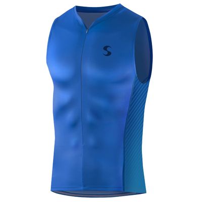 Synergy Men's Race Tri Tank Top Singlet (Ocean/Teal, Small)