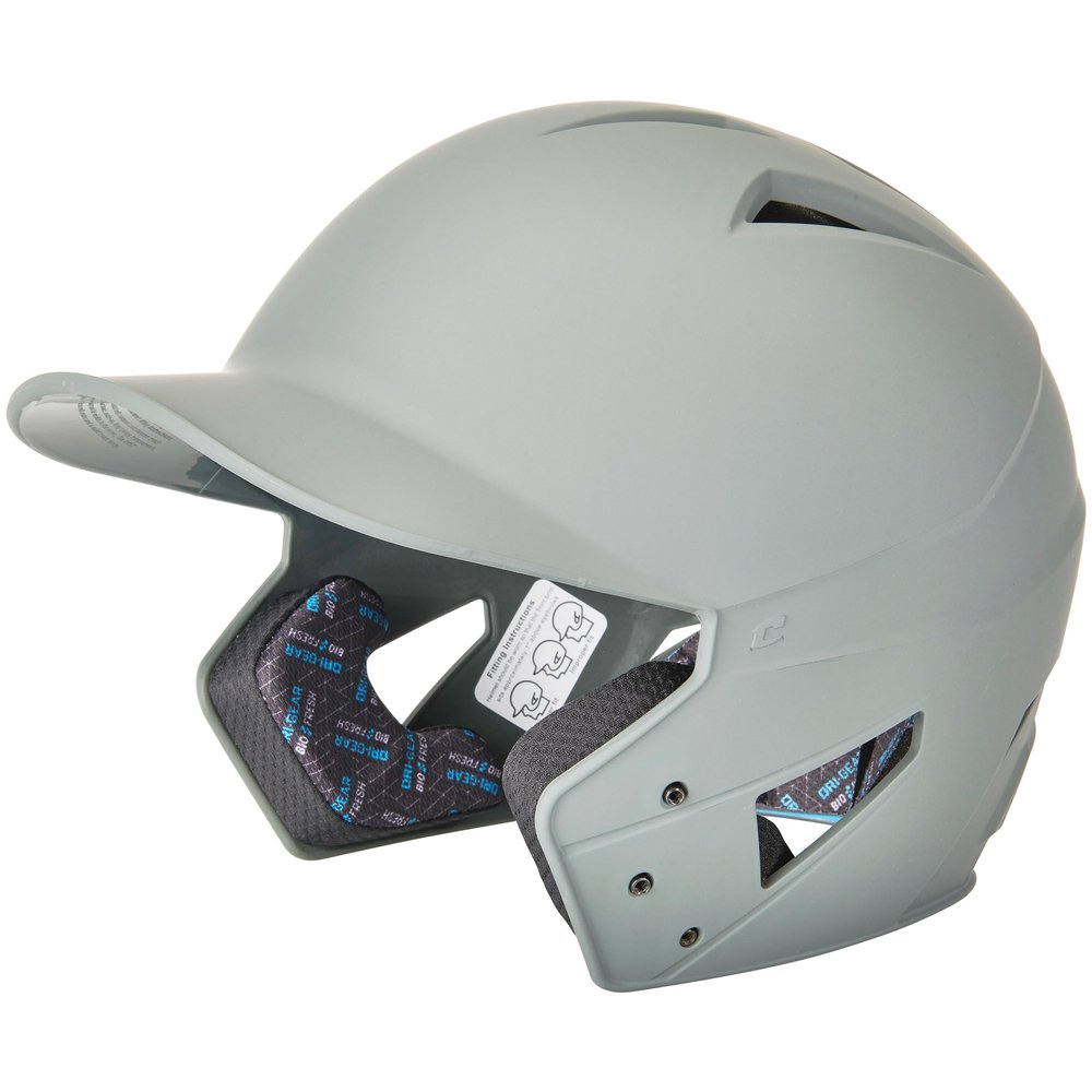 HX Gamer Baseball Batting Helmet, Large, Light Grey