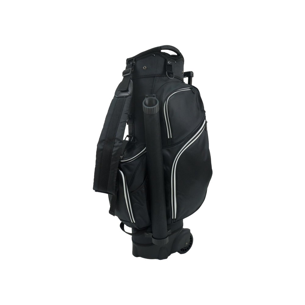 RJ Sports Carter 14 Way Divider Top Transport Golf Cart Bag with Wheels/Handle (Black)