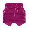 FEESHOW Kids Boys Girls Glittery Sequins Sleeveless Button Closure Vest Jacket for Stage Performance Show Dancewear Hot Pink 17-18 Years view 4