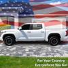 BOGAR TECH DESIGNS Precut Universal American Flag Rear Quarter Window Decal Sticker fits Most SUV and Trucks, Matte Black view 2