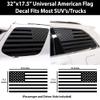 BOGAR TECH DESIGNS Precut Universal American Flag Rear Quarter Window Decal Sticker fits Most SUV and Trucks, Matte Black view 4