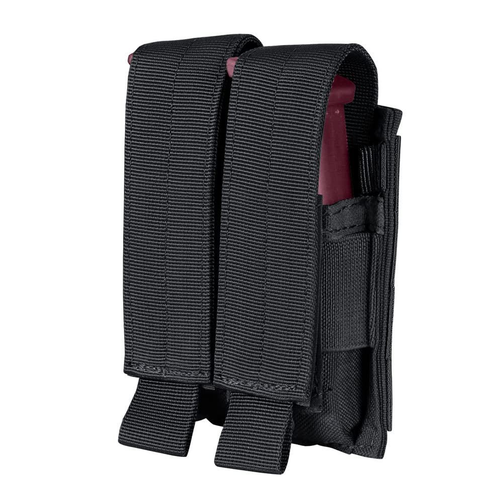 DBM IMPORTS Tactical Double Stack Multi-Purpose Hook and Loop Modular Mag Pouch, Black