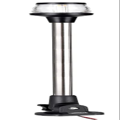 MARINE SYSTEM Made 3-NM LED Fold Down Boat Stern Light All Round 360 Boat Anchor Light for Pontoon and Fishing Boat, 25", 12-24V