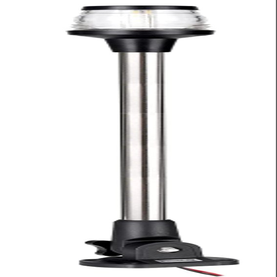 MARINE SYSTEM Made 3-NM LED Fold Down Boat Stern Light All Round 360 Boat Anchor Light for Pontoon and Fishing Boat, 25", 12-24V