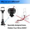 MARINE SYSTEM Made 3-NM LED Fold Down Boat Stern Light All Round 360 Boat Anchor Light for Pontoon and Fishing Boat, 25", 12-24V view 2
