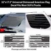 BOGAR TECH DESIGNS Precut Universal Distressed American Flag Rear Quarter Window Decal Sticker fits Most SUV and Trucks, Matte Black view 4