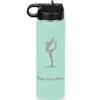 LaserGram Personalized Water Bottle, Gymnast Woman, Stainless Steel Double Wall Vacuum Insulated with Flip Top Straw, Custom Engraved Gift (20oz / 590ml Teal) view 1