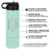 LaserGram Personalized Water Bottle, Gymnast Woman, Stainless Steel Double Wall Vacuum Insulated with Flip Top Straw, Custom Engraved Gift (20oz / 590ml Teal) view 3