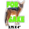 for Fox Sake Decal/Sticker - Mordern Animal Art - 3.75 x 4 - for Car, Truck, Laptop - Funny view 2