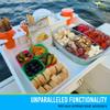 Docktail Bar Utility Boat Table - Includes Rod Holder Mount | Boat Caddy Organizer, Portable Boat Table and Boat Bar, Marine Tables for Boats with Cup Holders, Boat Storage Accessories view 2