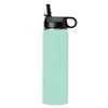 LaserGram Personalized Water Bottle, Lacrosse Sticks, Stainless Steel Double Wall Vacuum Insulated with Flip Top Straw, Custom Engraved Gift (20oz / 590ml Teal) view 2