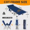 NESDCC Camping Cot with Mattress Comfortable and Sturdy Load up to 450LB Cots for Sleeping Camping Bed Folding Cot with Carry Bag for Home Office Outdoor Vacation view 3