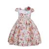 Cosplay Life Elegant Flower Dress for Girls Young Adults Fashion Bow Flower Waistline Kids Party Festival Ages 2-6 Years Old (Champagne, 4YRS) view 1