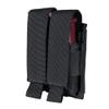 Hook and Loop Tactical Double Stack Multi-Purpose Modular Mag Pouch - Black view 1