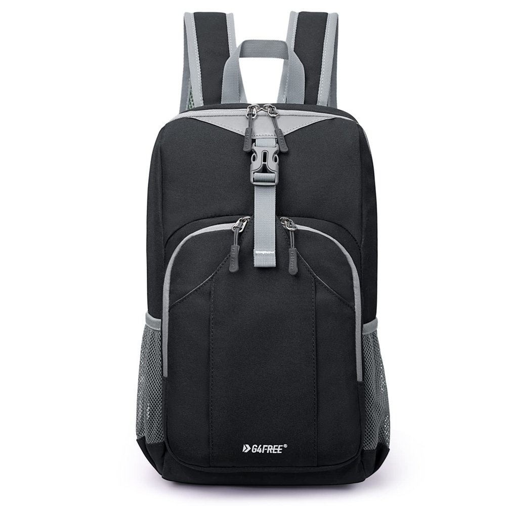 G4Free Mini 10L Hiking Daypack Small Hiking Backpack Cycling Compact Shoulder Backpack Outdoor for Men Women(Black)